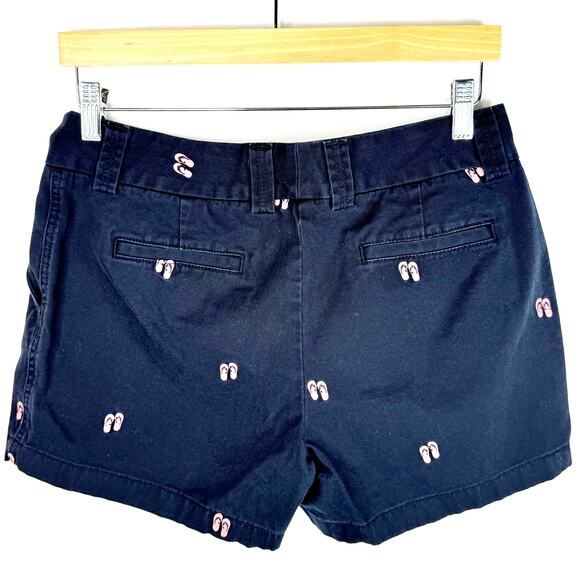J. Crew Chino City Fit Navy Flip Flop Embroidered Shorts 8 - Picture 3 of 8